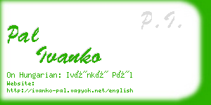 pal ivanko business card